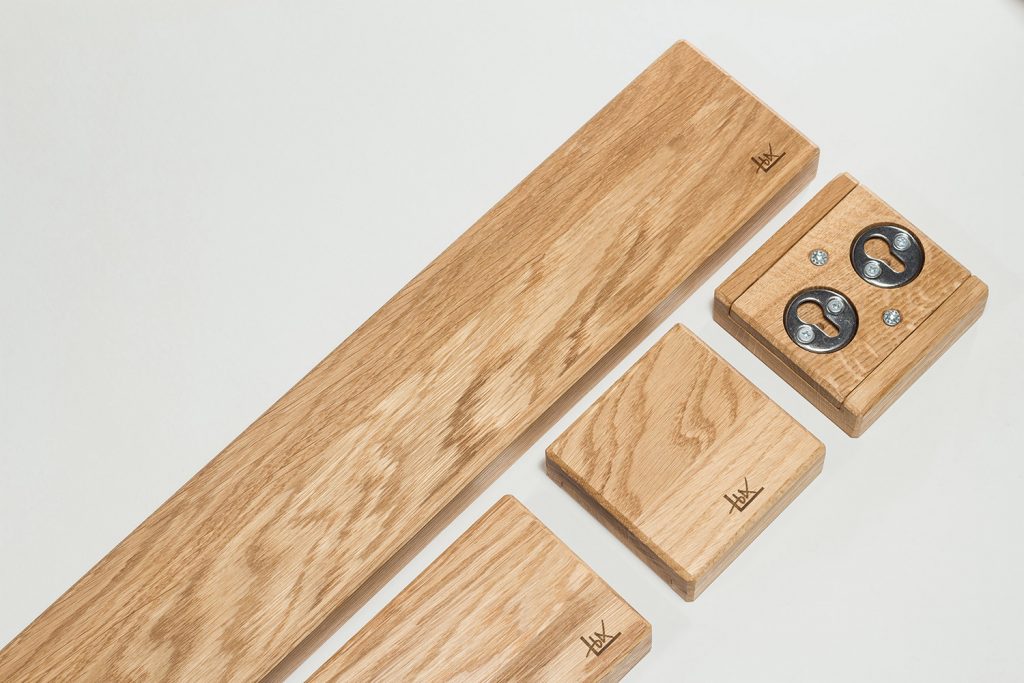 Magnetleiste Messerleiste kaufen. Design Holz Eiche Vollholz in unterschiedlichen Größen für Küche und Wohnung Magnet, LHK-Manufaktur Made in Berlin